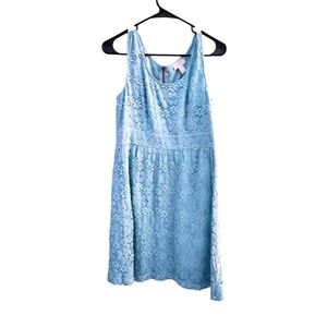 Ann Taylor Loft Robin Egg blue sleeveless knee-length dress size 6